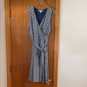 41 Hawthorn Navy Geometric Midi Dress